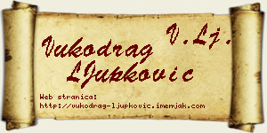 Vukodrag LJupković vizit kartica